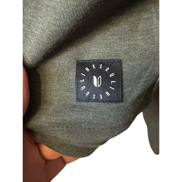 LinkSoul NEW Quarter Zip Men's Large Gray Pullover Luxury Golf Lightweight - Picture 3 of 7